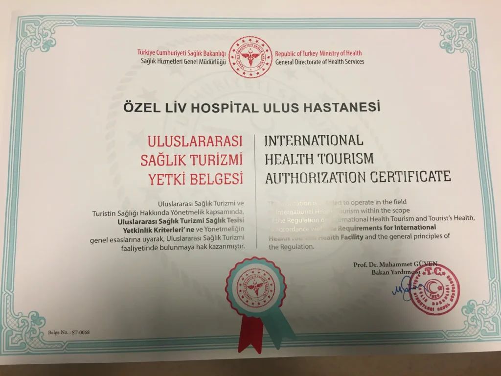 c88cf803 7d68 410d 96da 1d1871b1e1dc e2d71f50 7c5d 4f58 813d 1322b615a8ce Saglik Turizmi yetki Belgesi LIV Hospital