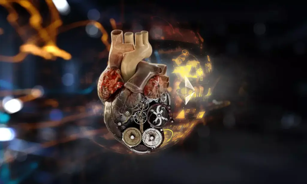 A high-resolution, detailed illustration of mechanical heart valves, showcasing their intricate design and evolution over time. The foreground features a cross-section view of a mechanical heart valve, with its precisely engineered metal components and delicate leaflets captured in photorealistic detail. The middle ground presents a collection of different mechanical valve models, highlighting their distinct shapes and mechanisms. The background depicts a serene, technical environment, with muted tones and subtle lighting, emphasizing the valves' complex engineering. The scene conveys a sense of scientific investigation, celebrating the advancements in mechanical heart valve technology.