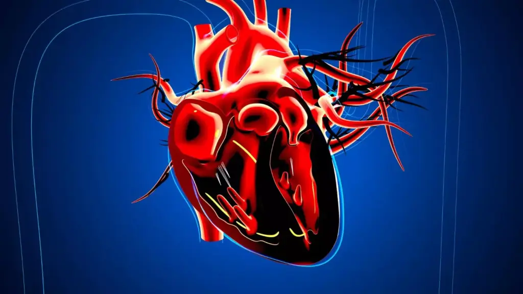 A detailed medical illustration depicting postoperative atrial fibrillation. In the foreground, a stylized cross-section of the human heart showcases the abnormal electrical activity and irregular heart rhythm associated with the condition. The middle ground features a detailed anatomical diagram highlighting the cardiac structures involved, while the background blends medical imagery, such as EKG readouts and surgical tools, to convey the post-operative context. The overall tone is clinical yet visually compelling, using a muted color palette and photorealistic rendering to effectively communicate the subject matter. A detailed medical illustration depicting postoperative atrial fibrillation. In the foreground, a stylized cross-section of the human heart showcases the abnormal electrical activity and irregular heart rhythm associated with the condition. The middle ground features a detailed anatomical diagram highlighting the cardiac structures involved, while the background blends medical imagery, such as EKG readouts and surgical tools, to convey the post-operative context. The overall tone is clinical yet visually compelling, using a muted color palette and photorealistic rendering to effectively communicate the subject matter.