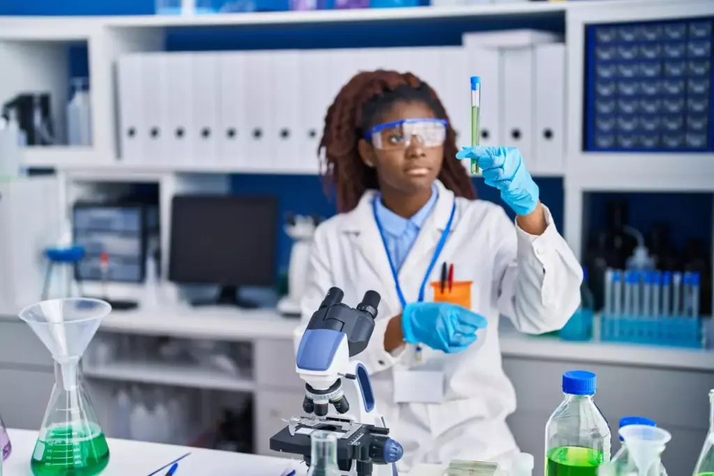 A laboratory workspace filled with advanced scientific equipment, including microscopes, beakers, and diagnostic tools. In the foreground, researchers in white coats diligently examine brain tissue samples, their expressions conveying a sense of focused determination. The middle ground features a large, illuminated brain diagram, highlighting the complexities of the human mind. In the background, a wall-mounted display shows intricate MRI scans and data visualizations, underscoring the technological advancements driving brain cancer research. Warm, focused lighting casts an air of seriousness and importance, as the researchers strive to uncover the secrets of this devastating disease.