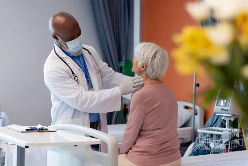A detailed, high-resolution image of glioblastoma multiforme, a deadly form of brain cancer. The center of the frame depicts the cancerous tumor, a mass of irregularly-shaped, densely-packed cells in shades of gray and purple, with a hazy, ethereal quality. Surrounding the tumor, the brain tissue appears distorted and discolored, hinting at the devastating effects of this aggressive malignancy. The image is lit from above, casting dramatic shadows and highlights that emphasize the tumor's textural complexity. The depth of field is shallow, keeping the tumor in sharp focus while the background fades into a soft, blurred rendering of the brain's intricate neural architecture. The overall mood is one of clinical detachment, underscoring the grave seriousness of this disease.