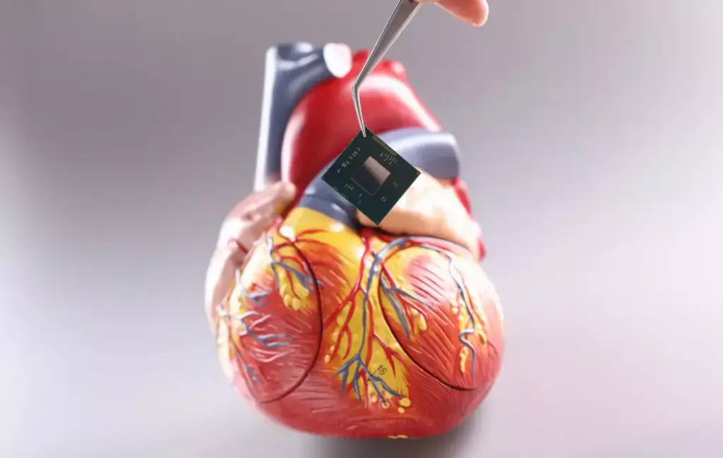 A detailed cross-section of the human heart, showcasing various treatment options for a heart attack. In the foreground, a dramatic close-up view of the heart muscle, with damaged areas highlighted in vivid red. In the middle ground, a series of medical illustrations depicting procedures like angioplasty, stent placement, and coronary artery bypass grafting. The background features a dimly lit, clinical environment, emphasizing the gravity and complexity of heart attack treatment. Crisp, high-resolution rendering with subtle, natural lighting to convey a sense of urgency and medical precision.