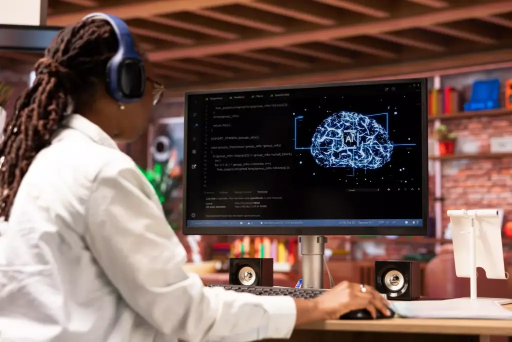 A poignant scene of glioblastoma survivors gathered, their faces etched with resilience and determination. Warm sunlight streams through a window, casting a hopeful glow on the group as they share their stories. In the foreground, a woman with a tranquil expression gestures emphatically, her hands conveying the nuances of her experience. Behind her, a diverse group of individuals listen intently, their eyes reflecting a mixture of empathy and inspiration. The background is softly blurred, allowing the subjects to take center stage and command attention. The overall atmosphere is one of camaraderie, healing, and the indomitable human spirit in the face of adversity.