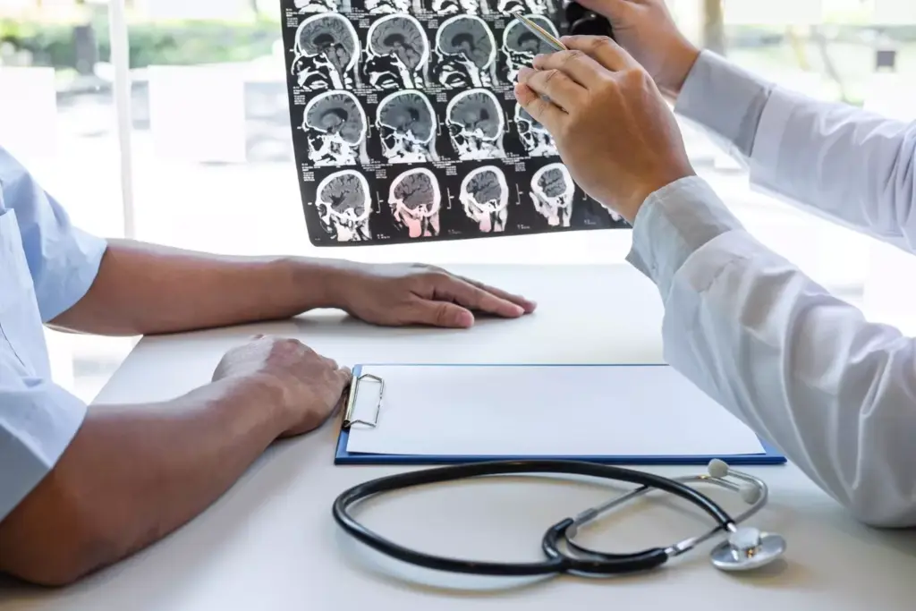 A detailed illustration depicting the complex relationship between depression and brain cancer. In the foreground, a human brain rendered in soft, muted tones, with intricate neural pathways representing the complexity of the organ. Overlaying the brain, a series of curving lines and arrows visualizing the statistical correlation between depression and brain tumors, rendered in a cool, analytical color palette. In the background, a shadowy, abstract landscape evoking the emotional and psychological toll of mental health issues, cast in a melancholic, bluish hue. The entire scene is lit by a somber, directional light source, creating a pensive, contemplative atmosphere that invites the viewer to consider the interplay of the mind, the brain, and the profound impact of their relationship. A detailed illustration depicting the complex relationship between depression and brain cancer. In the foreground, a human brain rendered in soft, muted tones, with intricate neural pathways representing the complexity of the organ. Overlaying the brain, a series of curving lines and arrows visualizing the statistical correlation between depression and brain tumors, rendered in a cool, analytical color palette. In the background, a shadowy, abstract landscape evoking the emotional and psychological toll of mental health issues, cast in a melancholic, bluish hue. The entire scene is lit by a somber, directional light source, creating a pensive, contemplative atmosphere that invites the viewer to consider the interplay of the mind, the brain, and the profound impact of their relationship.