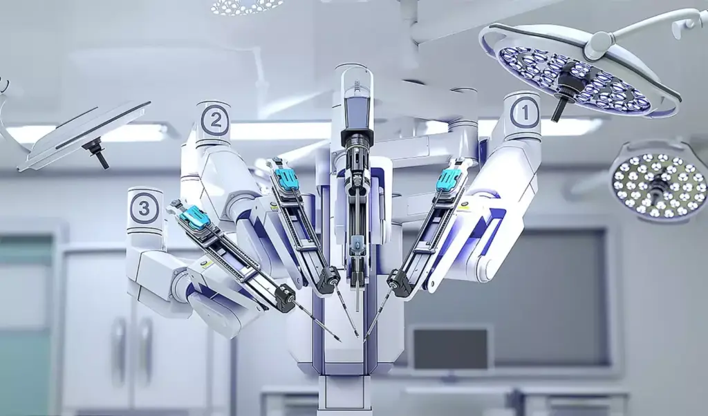 A minimalist yet technically precise operating room, with sleek surgical instruments and a compact robotic arm poised over an abstract human form on the surgical table. Soft, diffused lighting casts an ethereal glow, emphasizing the delicate precision of the procedure. The scene conveys a sense of advanced, minimally invasive medical technology at work, perfectly suited to illustrate the section on "Understanding Minimally Invasive Surgical Techniques".