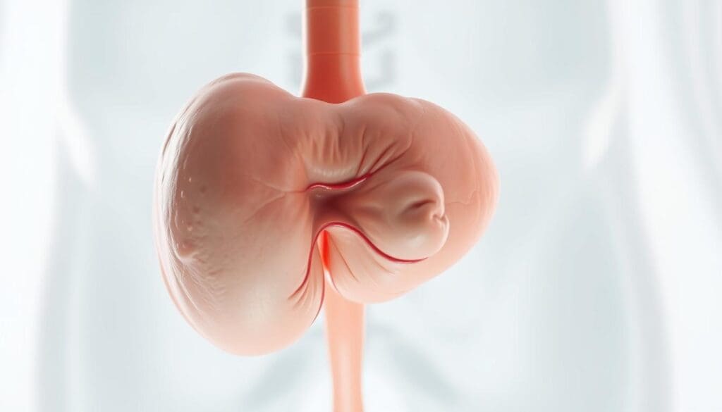 A close-up view of a human prostate gland, enlarged and showing the characteristic features of benign prostatic hyperplasia (BPH). The prostate is displayed against a clean, clinical background, with subtle lighting from the side to accentuate the details. The image should convey a sense of medical precision and clarity, allowing the viewer to understand the anatomical changes associated with BPH. The composition should be well-balanced, drawing the eye to the key features of the enlarged prostate while maintaining a professional, informative tone. A close-up view of a human prostate gland, enlarged and showing the characteristic features of benign prostatic hyperplasia (BPH). The prostate is displayed against a clean, clinical background, with subtle lighting from the side to accentuate the details. The image should convey a sense of medical precision and clarity, allowing the viewer to understand the anatomical changes associated with BPH. The composition should be well-balanced, drawing the eye to the key features of the enlarged prostate while maintaining a professional, informative tone.