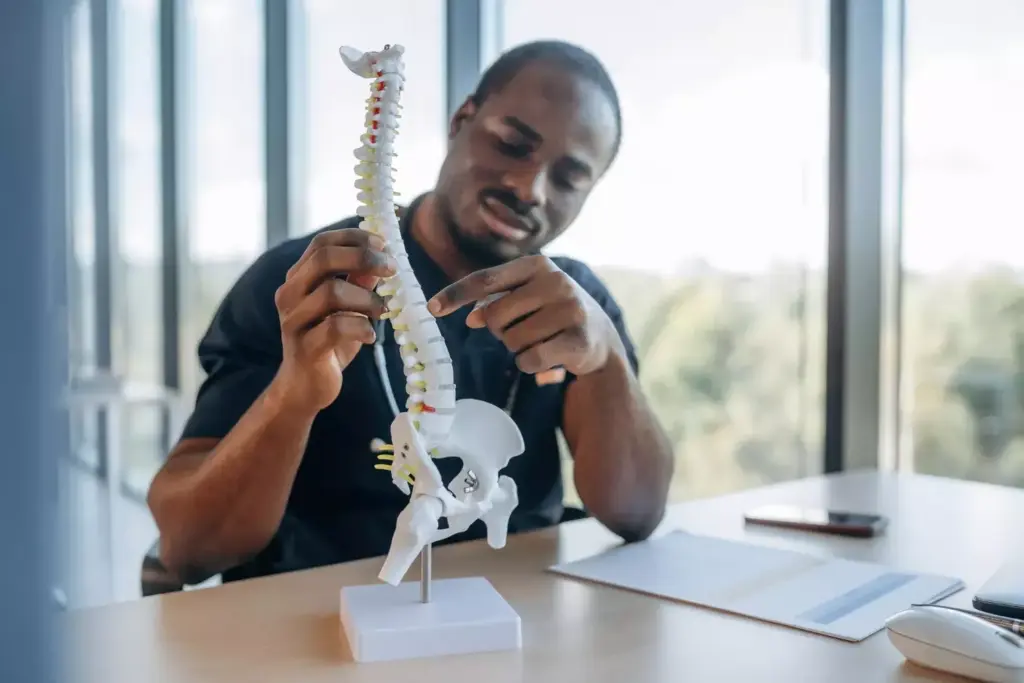 A high-detailed, anatomical illustration of cervical vertebrae exhibiting instability and misalignment. Depicted in a muted, medical palette with a focus on the affected spinal region. Rendered in a precise, technical style with a cutaway view to clearly showcase the underlying bone structures and ligaments. Emphasize the loss of structural integrity, with the vertebrae shifted out of proper position. Include subtle shading and highlights to convey the three-dimensional form. Set against a plain, neutral background to isolate the medical subject matter. A high-detailed, anatomical illustration of cervical vertebrae exhibiting instability and misalignment. Depicted in a muted, medical palette with a focus on the affected spinal region. Rendered in a precise, technical style with a cutaway view to clearly showcase the underlying bone structures and ligaments. Emphasize the loss of structural integrity, with the vertebrae shifted out of proper position. Include subtle shading and highlights to convey the three-dimensional form. Set against a plain, neutral background to isolate the medical subject matter.