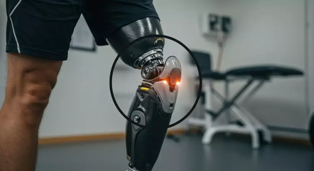 Detailed close-up of artificial knee joints, with surgical implant components clearly visible. Gleaming metallic surface textures, intricate mechanisms, and precise engineering. Soft ambient lighting casts subtle shadows, highlighting the technical complexity. The joints are displayed against a clean, minimalist backdrop, allowing the subject to be the central focus. The composition emphasizes the mechanical nature and functional design of the prosthetic knee, conveying a sense of medical innovation and advanced orthopedic technology. Detailed close-up of artificial knee joints, with surgical implant components clearly visible. Gleaming metallic surface textures, intricate mechanisms, and precise engineering. Soft ambient lighting casts subtle shadows, highlighting the technical complexity. The joints are displayed against a clean, minimalist backdrop, allowing the subject to be the central focus. The composition emphasizes the mechanical nature and functional design of the prosthetic knee, conveying a sense of medical innovation and advanced orthopedic technology.