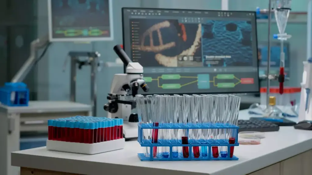A modern laboratory workspace with state-of-the-art equipment. In the foreground, a scientist in a white lab coat carefully examines a sample of oral chemotherapy medication under a microscope, their expression focused and intent. Behind them, shelves lined with test tubes, beakers, and other scientific paraphernalia, hinting at the rigorous research and development process. The background features a large, windows-filled wall, allowing natural light to flood the space and create a serene, contemplative atmosphere, emphasizing the importance of this medical advancement. The overall scene conveys the sense of innovation, scientific rigor, and the dedicated effort to improve cancer treatment through the development of oral chemotherapy options.