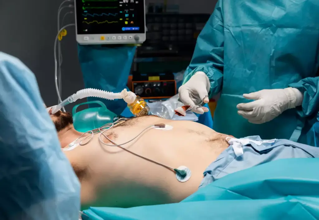 A detailed cross-sectional view of the human abdomen, highlighting the intricate process of intraperitoneal chemotherapy delivery. The image depicts the surgical procedure, showcasing the insertion of a catheter directly into the peritoneal cavity, allowing the chemotherapeutic agents to be dispersed throughout the abdominal region. The scene is rendered in a clean, clinical style, with a muted color palette and precise anatomical detail, conveying the scientific and medical nature of the subject matter. Soft, directional lighting illuminates the scene, creating depth and emphasizing the key components of the procedure. The overall composition balances technical accuracy with a visually engaging and informative presentation, suitable for illustrating the "Science Behind Intraperitoneal Chemotherapy Delivery" section of the article. A detailed cross-sectional view of the human abdomen, highlighting the intricate process of intraperitoneal chemotherapy delivery. The image depicts the surgical procedure, showcasing the insertion of a catheter directly into the peritoneal cavity, allowing the chemotherapeutic agents to be dispersed throughout the abdominal region. The scene is rendered in a clean, clinical style, with a muted color palette and precise anatomical detail, conveying the scientific and medical nature of the subject matter. Soft, directional lighting illuminates the scene, creating depth and emphasizing the key components of the procedure. The overall composition balances technical accuracy with a visually engaging and informative presentation, suitable for illustrating the "Science Behind Intraperitoneal Chemotherapy Delivery" section of the article.