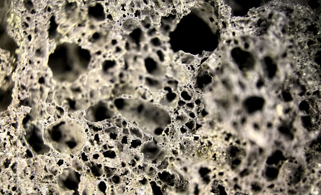 macro photograph piece porous rock with texture 1 LIV Hospital