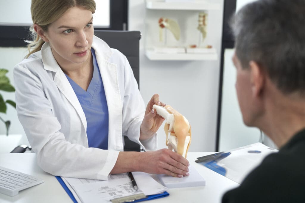 side view man working table LIV Hospital