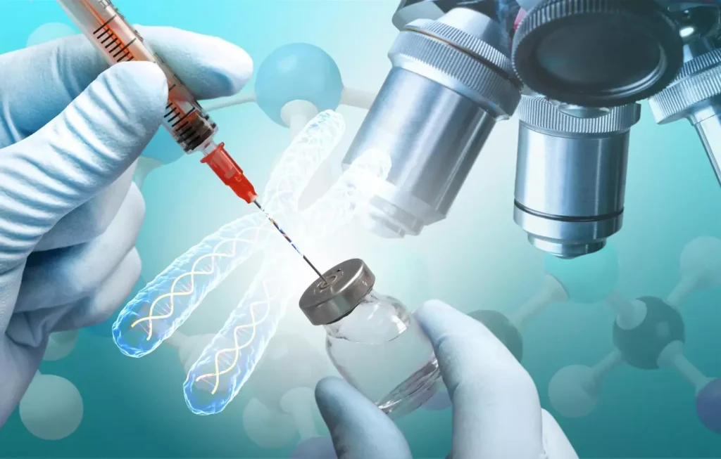 a detailed illustration of the CAR T-cell therapy process, depicting the scientific mechanism at work. the foreground shows a magnified view of immune cells with chimeric antigen receptors (CARs) on their surface, interacting with a cancer cell. the middle ground illustrates the extraction, genetic modification, and expansion of the patient's own T-cells, while the background depicts the reinfusion of the engineered CAR T-cells back into the patient's body. the scene is rendered in a technical, scientific style with clean lines, muted colors, and precise anatomical details, conveying the complex yet elegant nature of this cutting-edge cancer treatment.