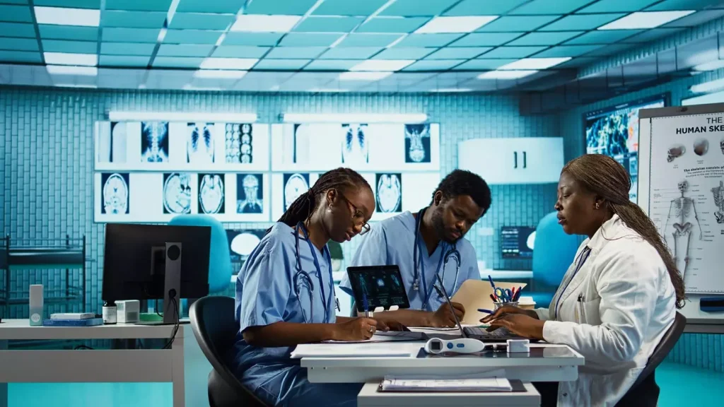 An elegant medical laboratory setting, illuminated by soft natural light filtering through large windows. In the foreground, a team of doctors and researchers pore over detailed charts and diagrams, discussing various AML treatment approaches. The middle ground showcases state-of-the-art medical equipment, including microscopes, test tubes, and monitoring devices. In the background, a whiteboard displays molecular structures and treatment protocols, hinting at the latest advancements in AML research. The atmosphere is one of focused intensity, as the medical professionals collaborate to uncover innovative ways to combat this challenging form of leukemia. An elegant medical laboratory setting, illuminated by soft natural light filtering through large windows. In the foreground, a team of doctors and researchers pore over detailed charts and diagrams, discussing various AML treatment approaches. The middle ground showcases state-of-the-art medical equipment, including microscopes, test tubes, and monitoring devices. In the background, a whiteboard displays molecular structures and treatment protocols, hinting at the latest advancements in AML research. The atmosphere is one of focused intensity, as the medical professionals collaborate to uncover innovative ways to combat this challenging form of leukemia.