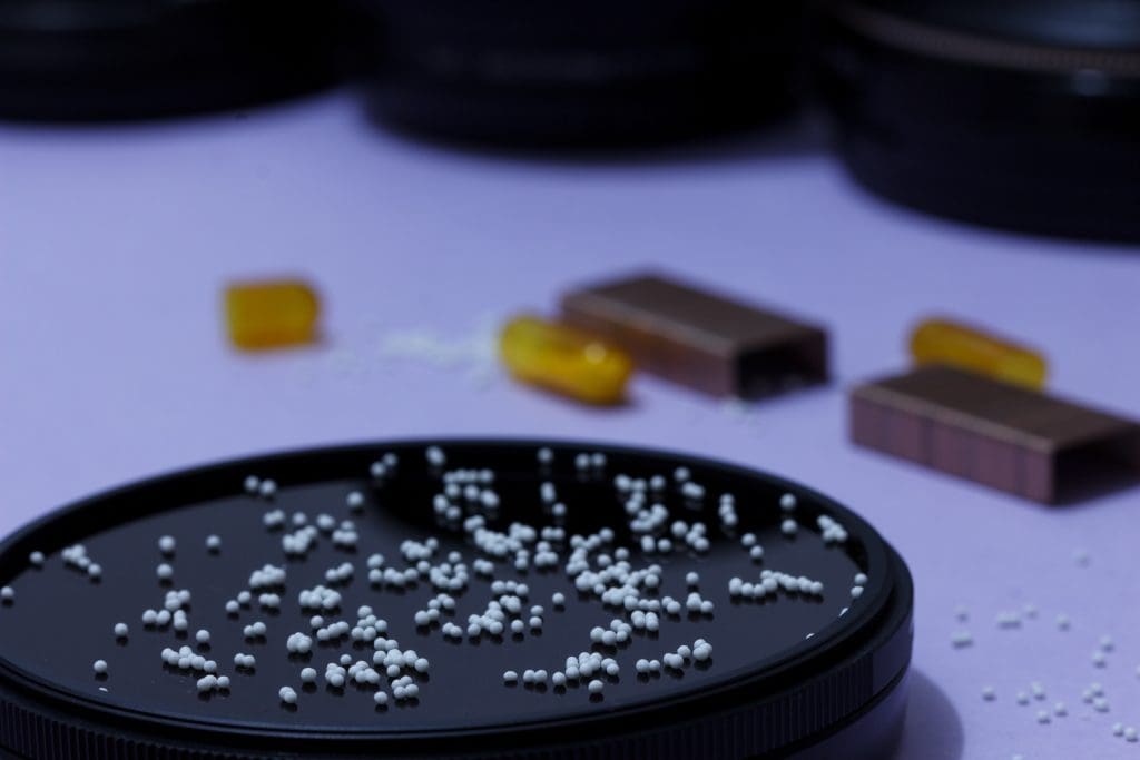 close up polystyrene balls LIV Hospital