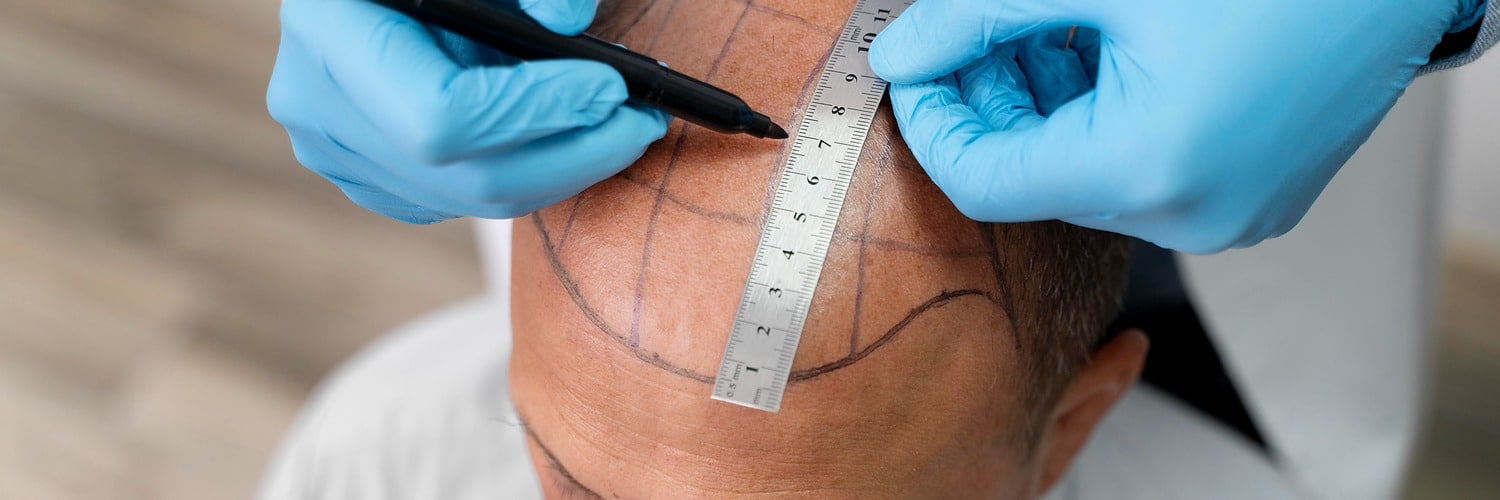 bold man going through follicular unit extraction process x banner 1500 500 LIV Hospital