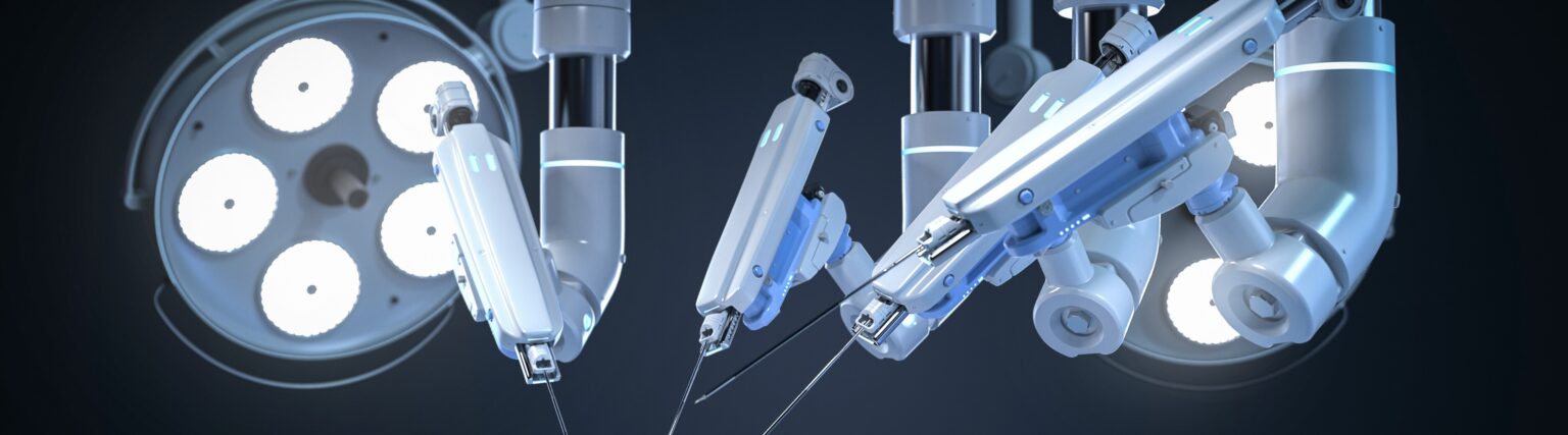 3d rendering robotic assisted surgery with dummy patient operating room 19 LIV Hospital